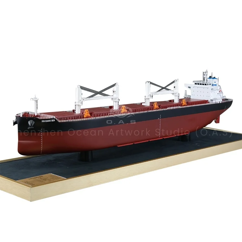 【L】Produsen O.A.S Kualitas Tinggi Model Kapal Hadiah Bisnis Kapal Barang Model Ukuran Khusus 100cm XIN XIANG Model Kapal Barang Curah