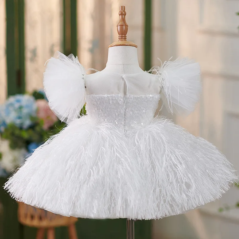 Boutique Children Sequin Dress White Flying Sleeves Luxury Baby Girl  Photography Dresses for Performance| Alibaba.com