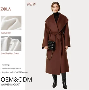 2026 Winter New Arrival 100% Wool Double-Sided Handcrafted Women's Coat Minimalist Premium Design Ni Warm Coat