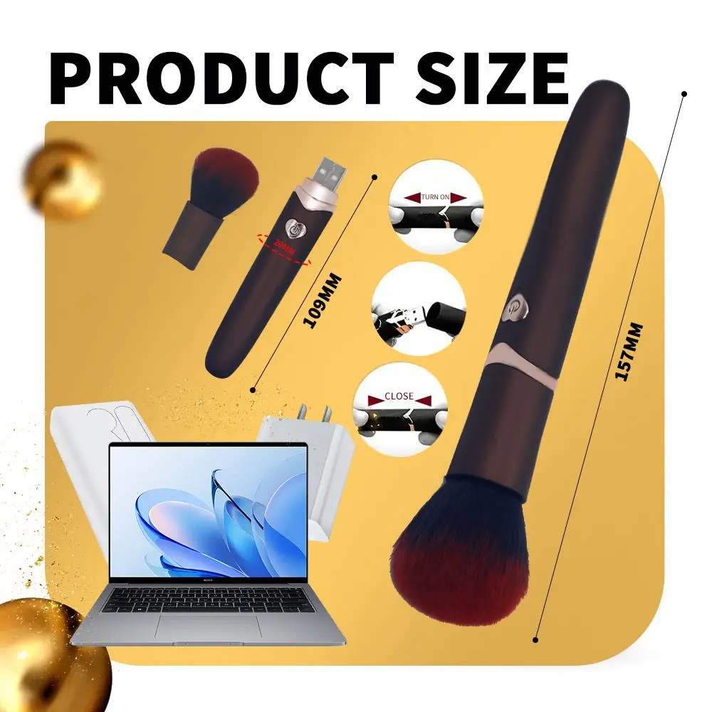 GYF Massage Head Bullet Electric Body Cosmetic Female Sex Toy Make up Dildo Foundation Face Vibrating Makeup Brush