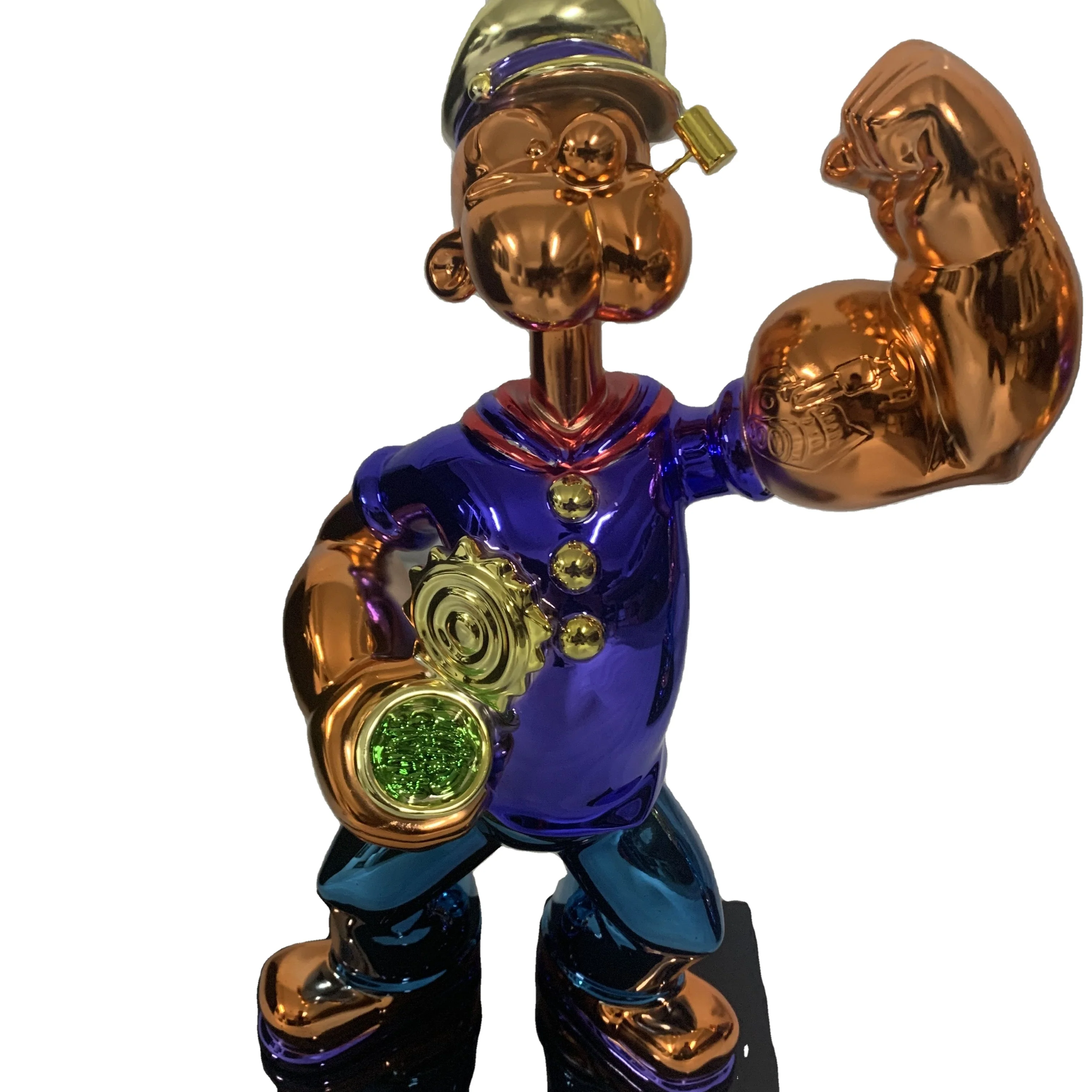 Shopping Mall Window Display Cartoon Figure Statue Resin Fiberglass Popeye Sculpture Factory Supply