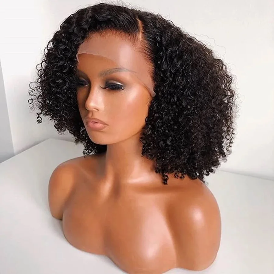 Kinky Curly Lace Wigs - 100 Virgin Human Hair Wigs display picture 1