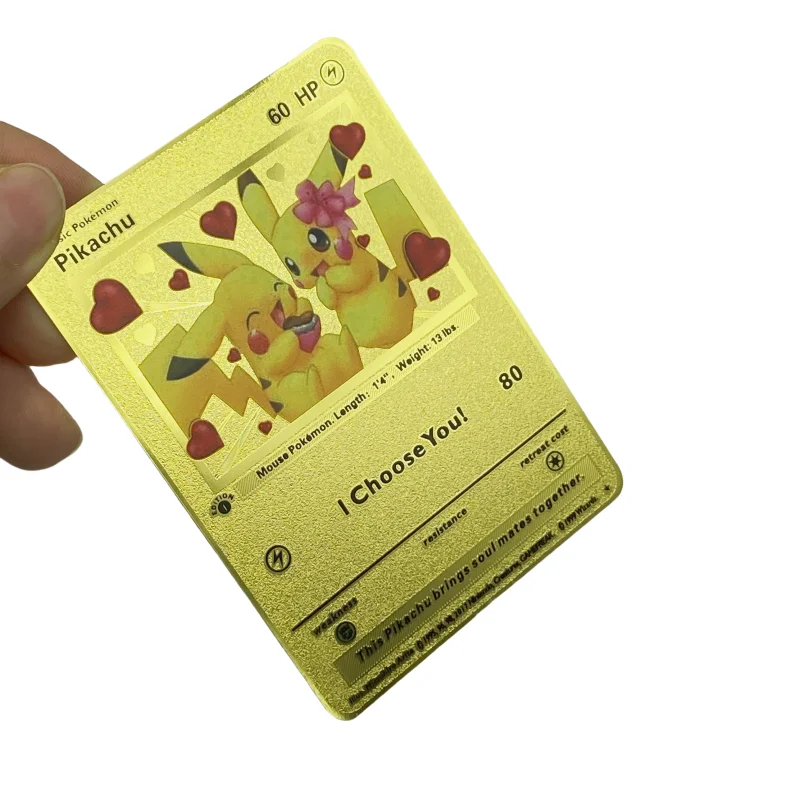 Custom Metal Golden Poke Mon Trading Cards - Original Collection Custom Metal Golden Poke Mon Trading Cards - Original Collection