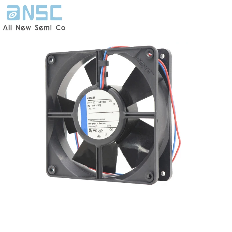 Original Axial fan 4314M 12CM 24V 2.8W 0.117A Converter cooling fan