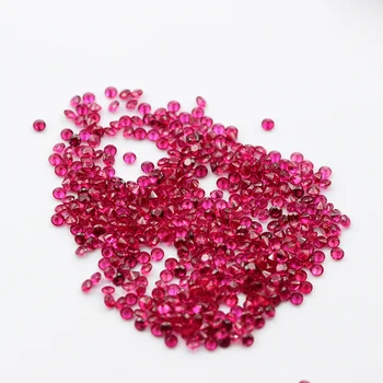 Wuzhou 5A quality 1mm 1.25mm 1.5mm ruby Gems 1000pcs/bag 5# red ruby corundum loose gemstone for jewelry wax casting