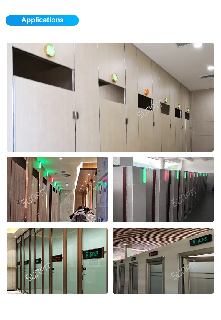 LED Toilet Signs Light Smart Toilet Guidance System Indicator Door Head Light