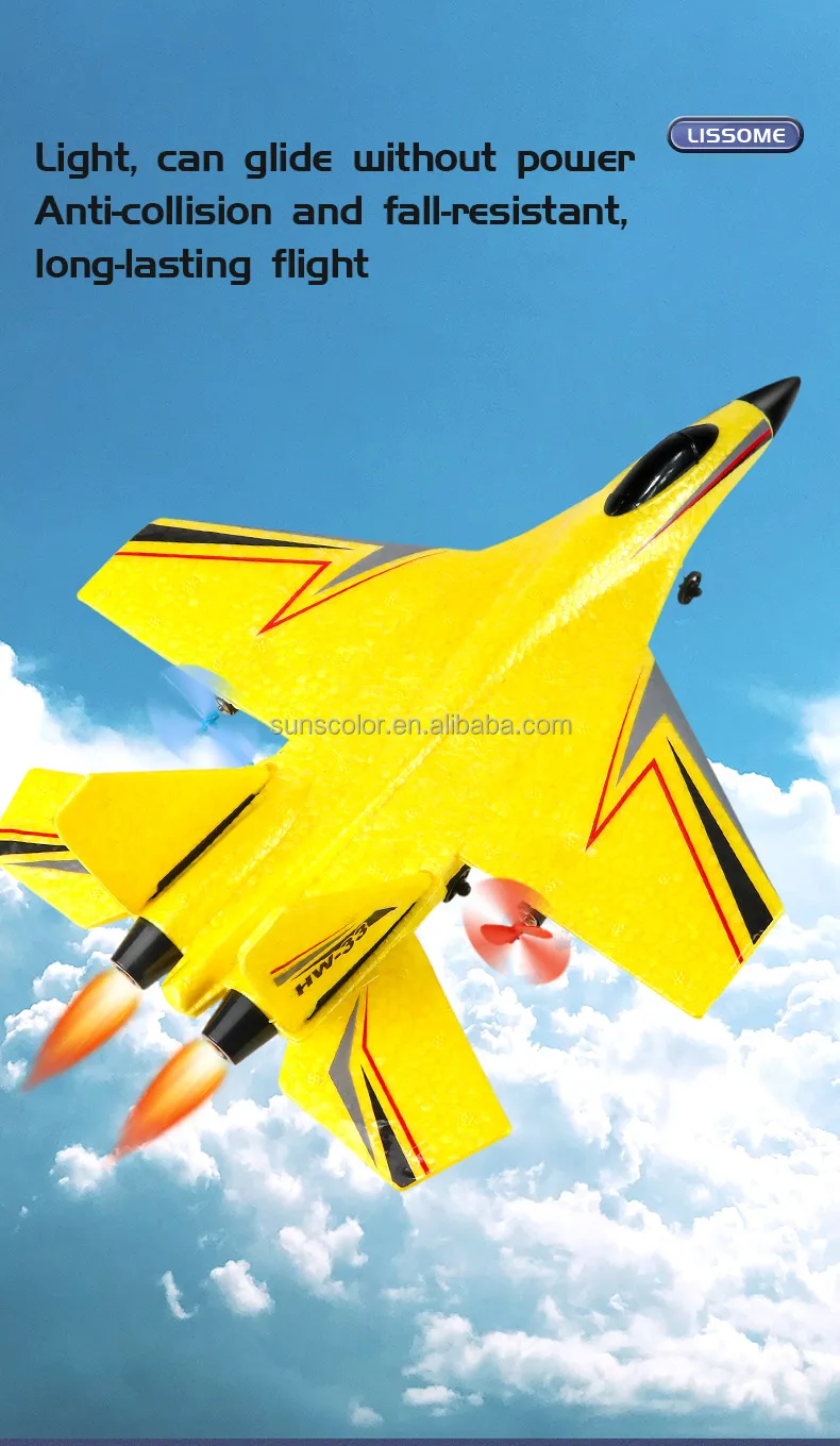Avião 2.4g Controle Remoto Su-35 Planador Brinquedo Crianças
