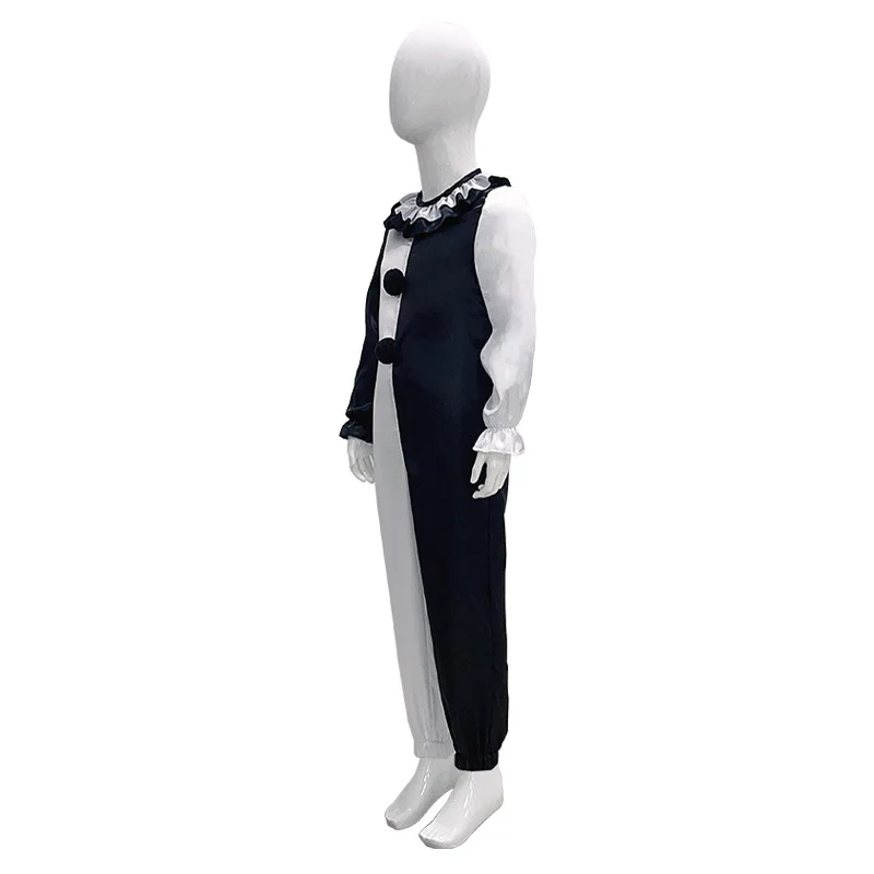 Costume da Clown Killer Pierrot con cappello per bambina e adolescente