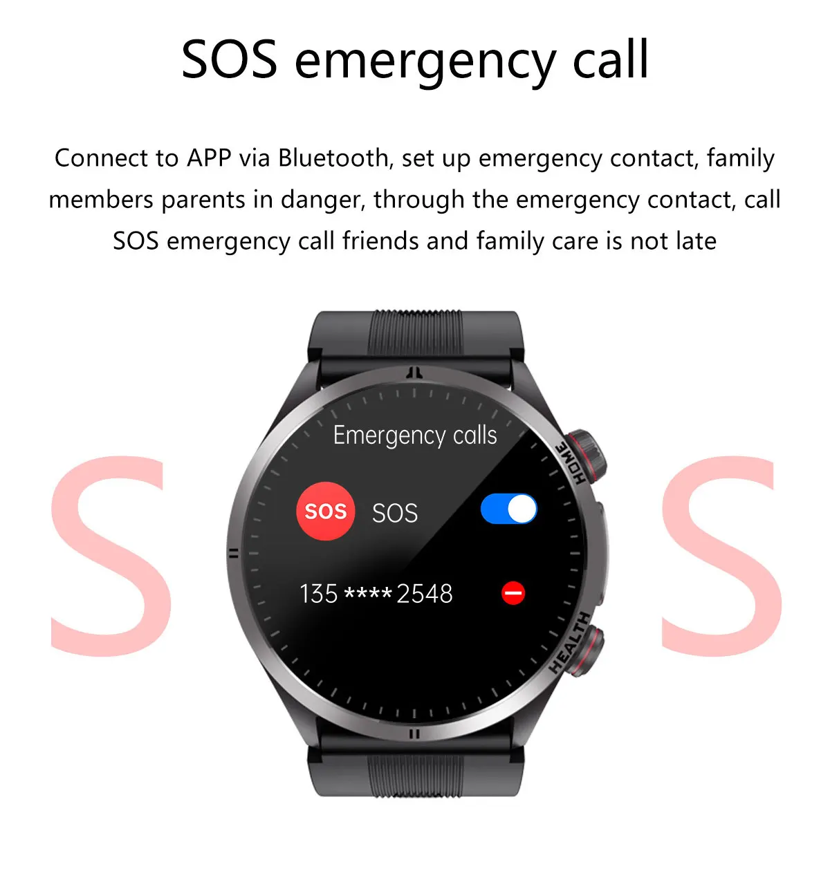 S26  Smart Watch 2026 1.43inch AMOLED Retina Touch Screen NFC Heart Rate Health Monitor BT Call Smart Watch for Elderly