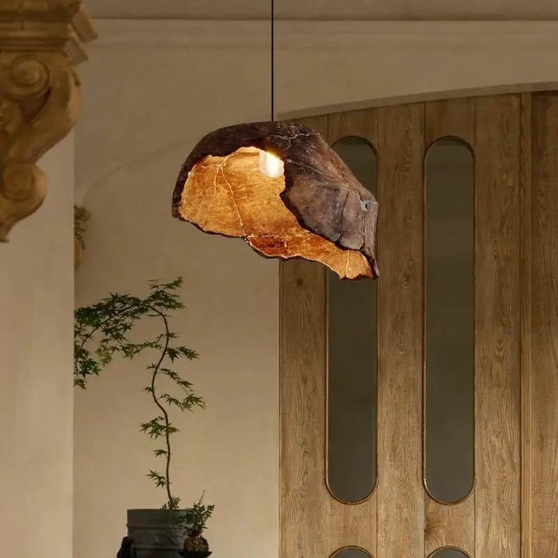 Japanese Wabi Sabi Pendant Lighting Restaurant bar Counter Tea Room Café Artistic Creative Design with Withered Lotus Lamps