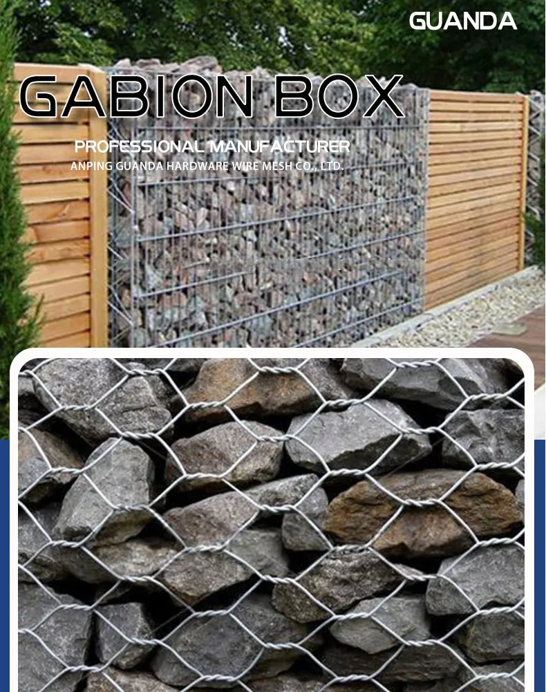 Hexagonal Double Twisted Retaining Wall Design Heavy Galvanized Gabion ...