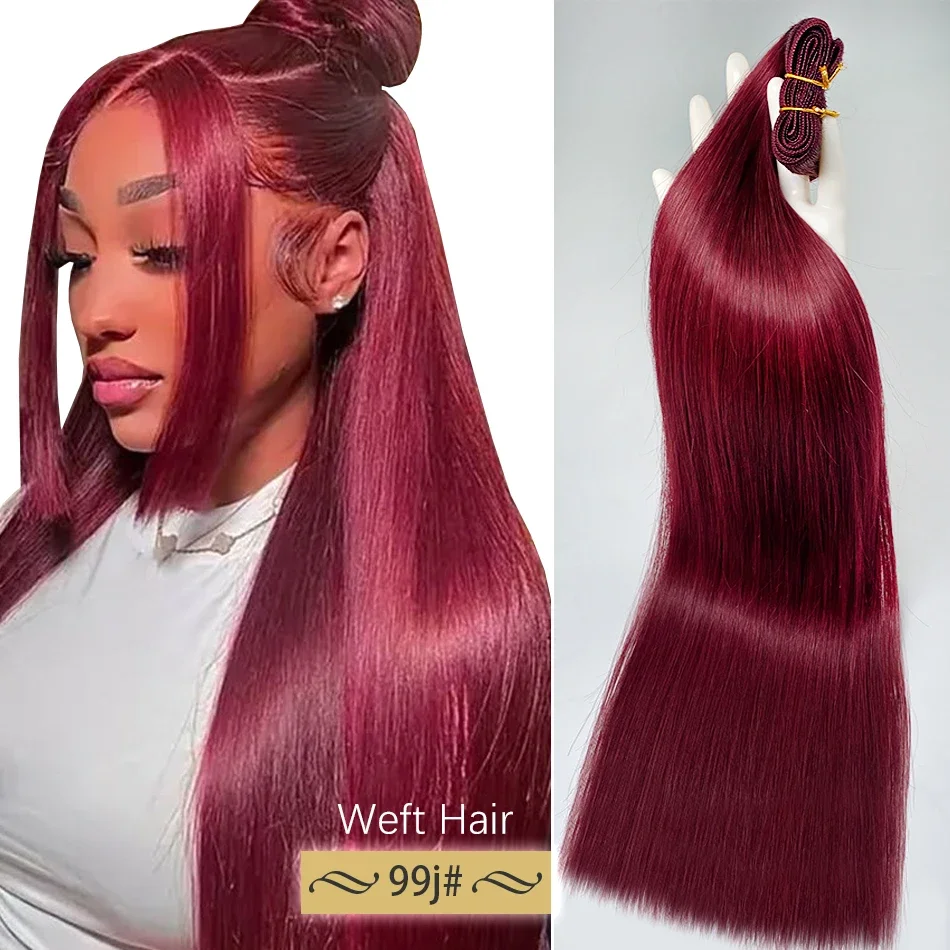 Steil Menselijk Haar Bundels Haarextensies Voor Vrouwen 613 99j 30 Inch Zwart Effen Kleur Ruwe Braziliaanse Vlecht 100% Menselijk Haar_voghion.com