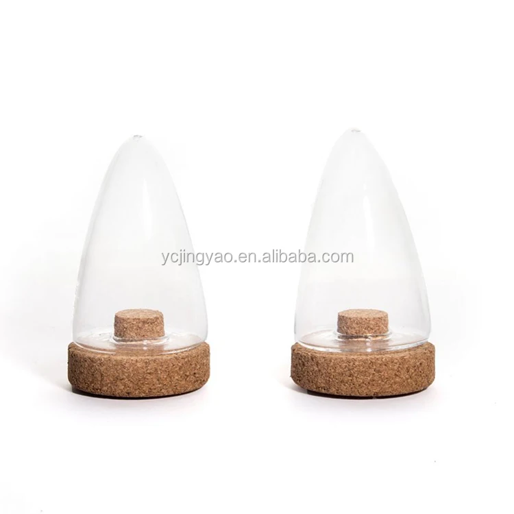 Kitchen 70ml Small Clear Glass Spice Jar Salt Pepper Shaker Bottle with Cork Stopper
