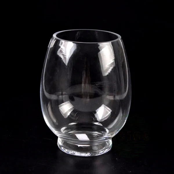 Заводское Дешевое прозрачное стекло для украшения стола мини круглая чаша с золотой рыбкой ваза