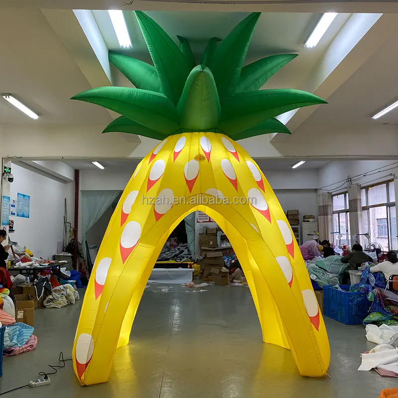 Lighting Inflatable Pineapple Shape Tent Inflatable Fruit Entrance for Advertising