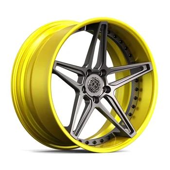 High Performance Racing Car Wheels Forged Aluminum 2 Piece Perfect Fit for Mustang Camaro for Dodge for BMW 5x114.3 Brand Cars