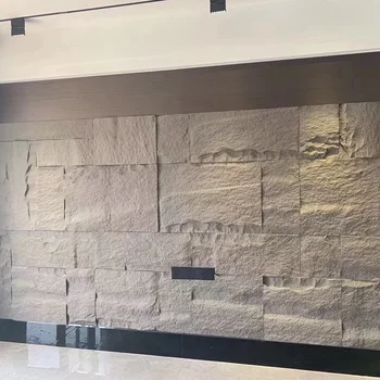 Big Size 1200mm Long Artificial Natural Stone Pu Cultural Mushroom Stone Veneer Wall Panel