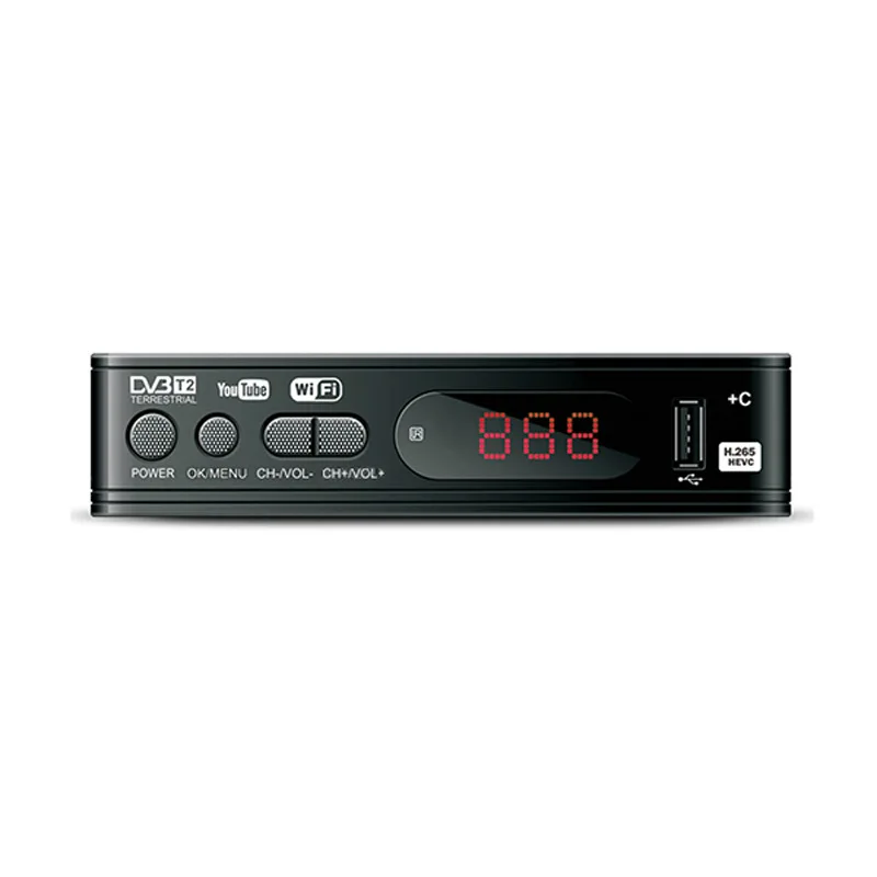 DVB-T2/DVB-T Set-top Box Indonesia MPG4 STB H.264 Decoder Digital TV Tuner TDT Receptor HD 1080P Wifi Receiver FTA Set Top Box