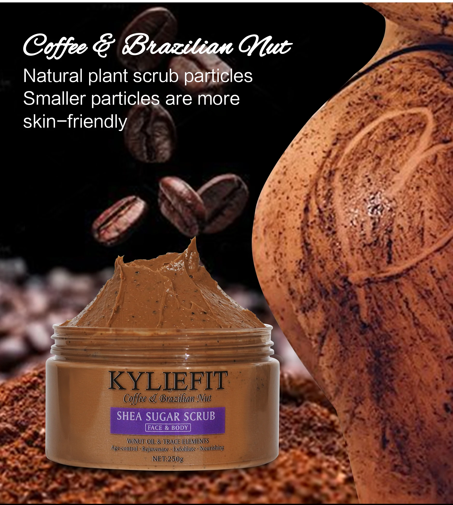 Beauty Salon Custom Scrubs Coffee & Brazilian Nut Face Lightening