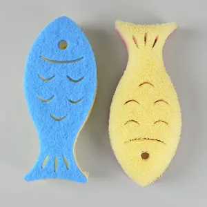 Fish Shape Sponge Kitchen  Cute Animal Cleaning Sponge Sponges to Wash Dishes