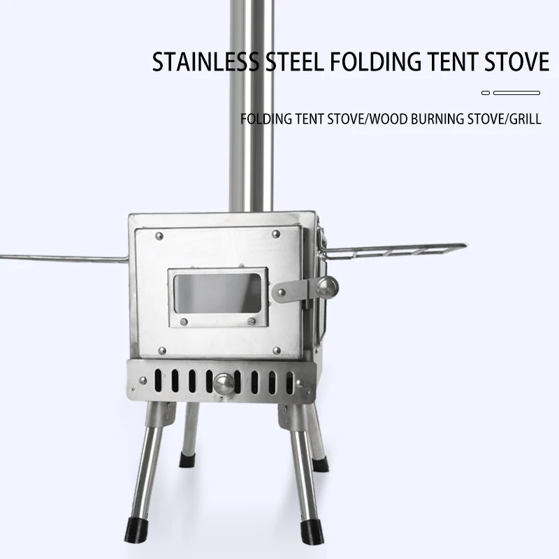 Outdoor Ultralight Titanium Wood Stove Multipurpose Camping Tent