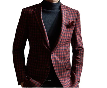 Wine color elegant velvet suit tailored suits china custom men blazer suit with single button
