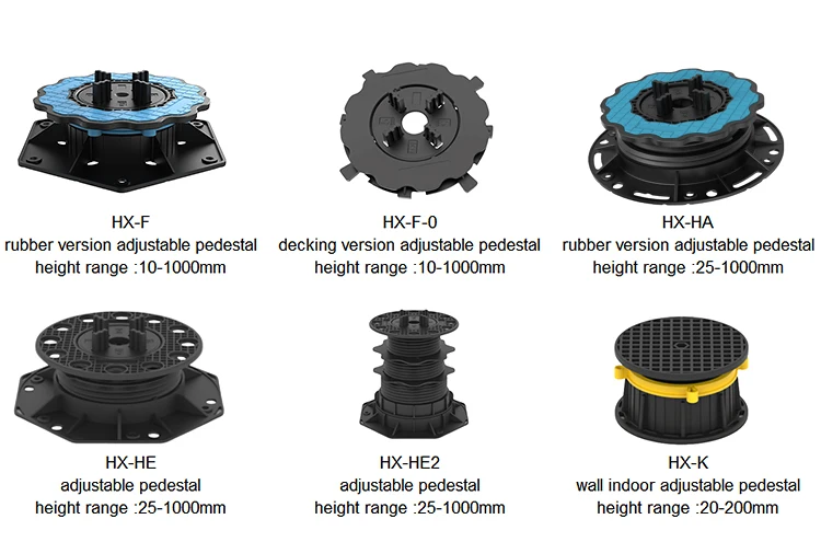 Adjustable PVC Pedestal Roof Support Raised Floor Stand Customized for Hospital Hotel Flooring Accessories for Concrete Tiles