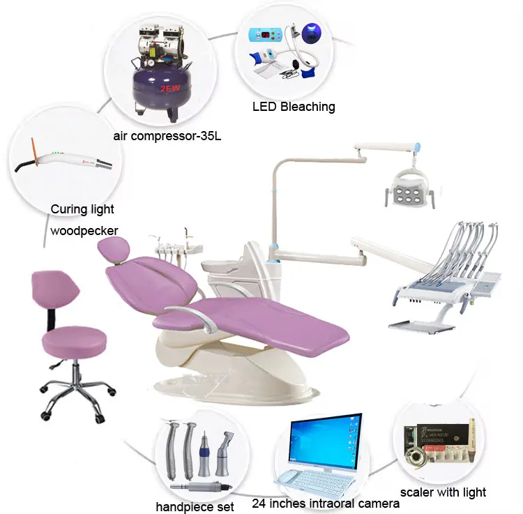 Woodpecker Curing light Scaler Full Machine Custom Patient Dental Professional Equipment  Dental Chair with X-ray