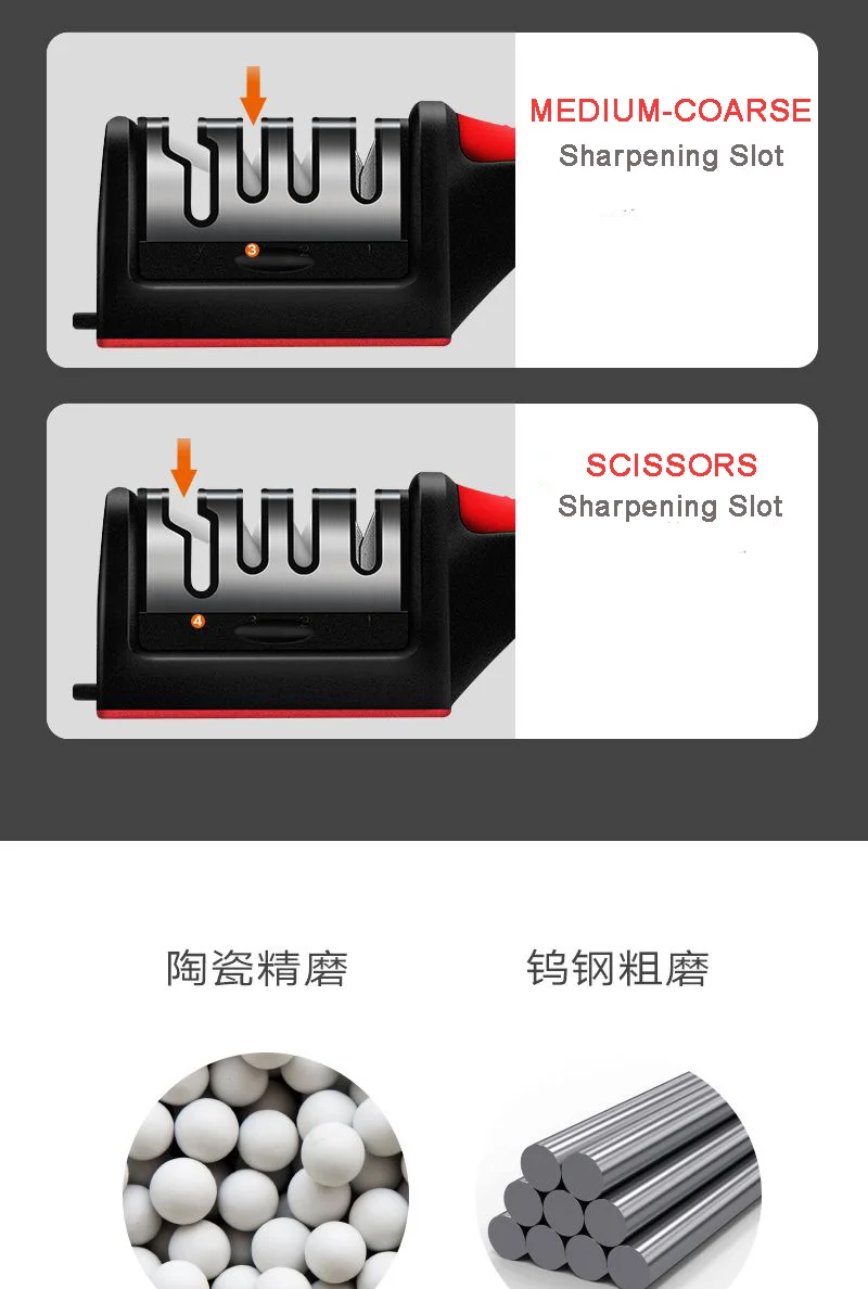 4 In 1 Kitchen Knife Sharpener 4 Stage Knife Accessories Knives