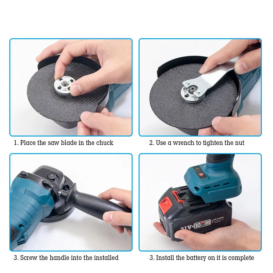 Angle Grinder Sanding Machine Household Angle Grinder Lithium Cutting ...