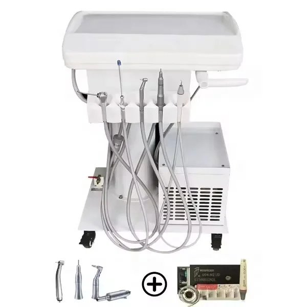 veterinary dental unit portable dental chair unit with air compressor / Mobile dental delivery cart unit supplier