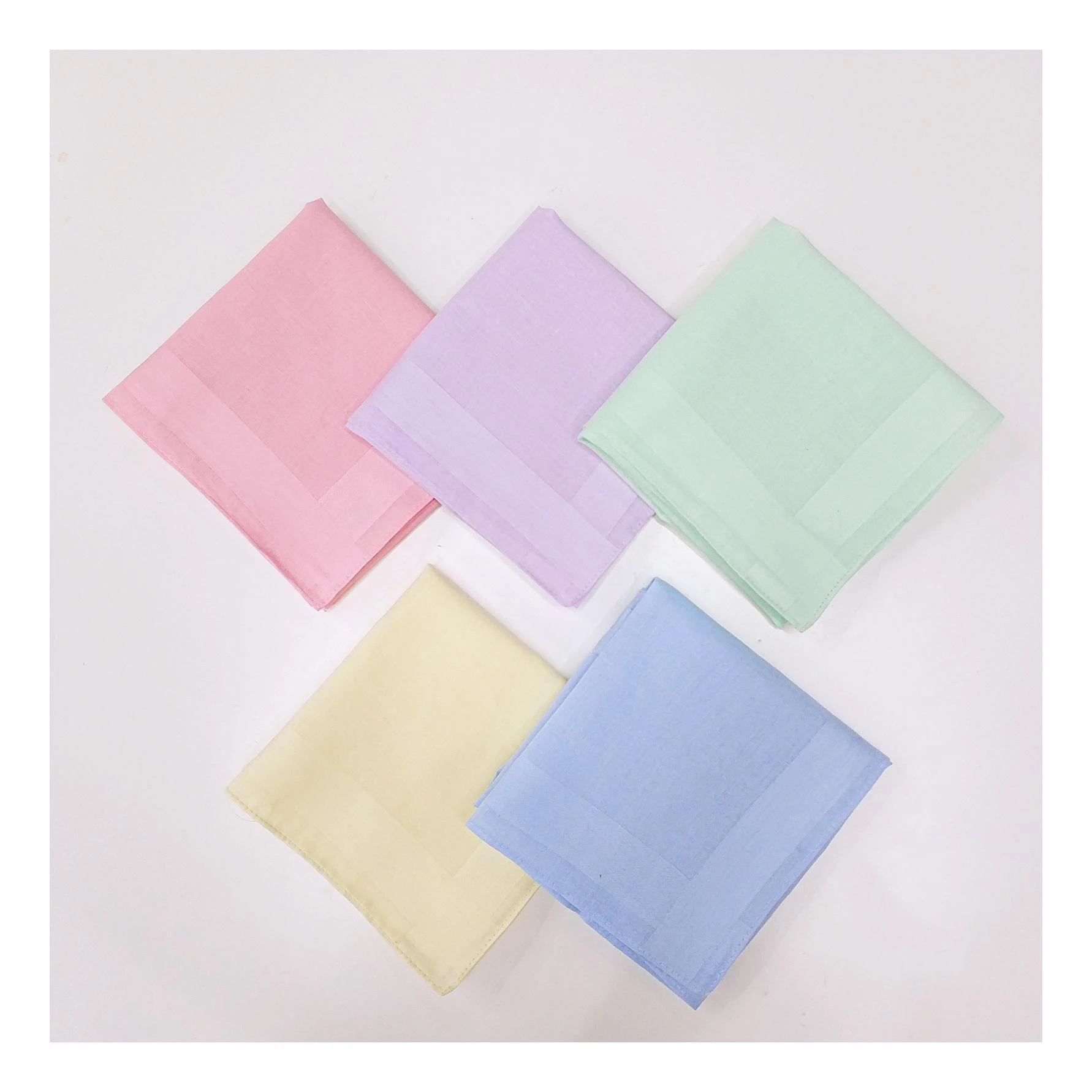 Men Handkerchief And Women Solid Color Cotton Handkerchiefs Small Colored