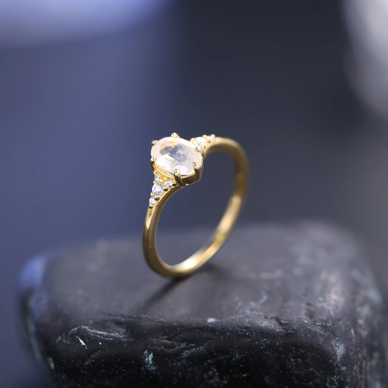 engagement michellia moonstone ring