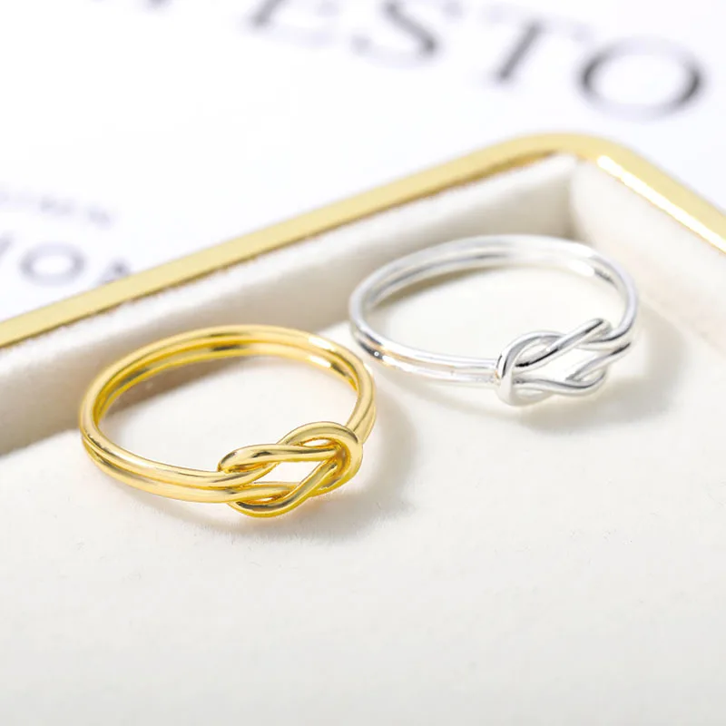 knot promise ring gold