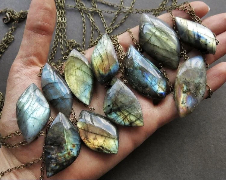 LS-A269 Новое поступление! Подвеска из натурального камня лабрадорита, ожерелье-цепочка из камня с античным бронзовым покрытием, оптовая продажа 2020