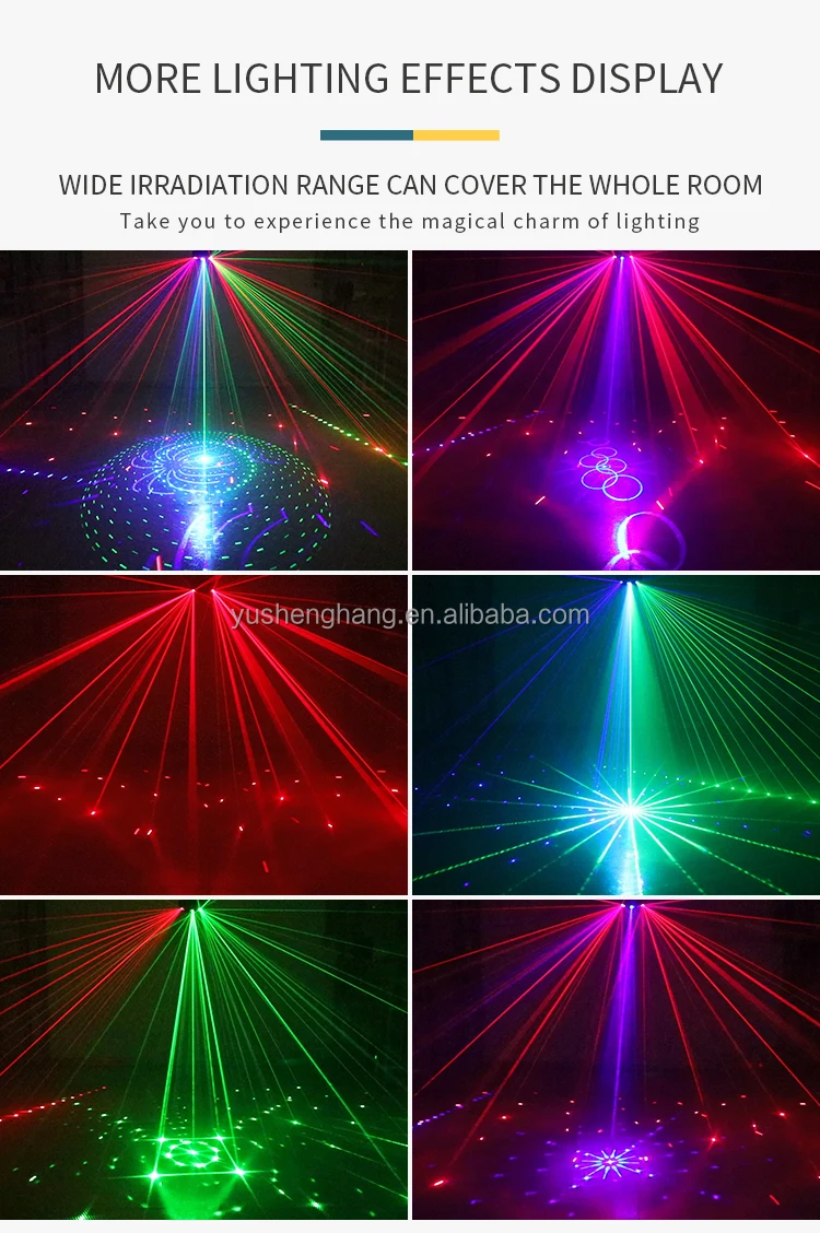ElegaTech Lampe de scène à 9 yeux avec effets Stroboscope, Lasers