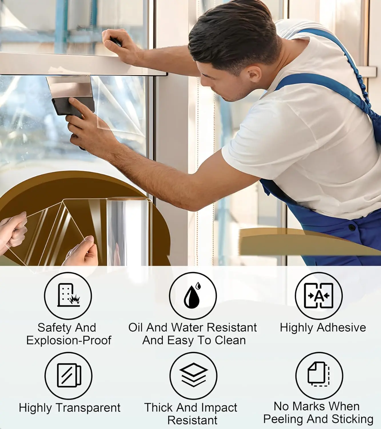 防爆膜防刮擦透明玻璃贴纸皮肤保护防碎窗玻璃膜1.47*30M| Alibaba.com