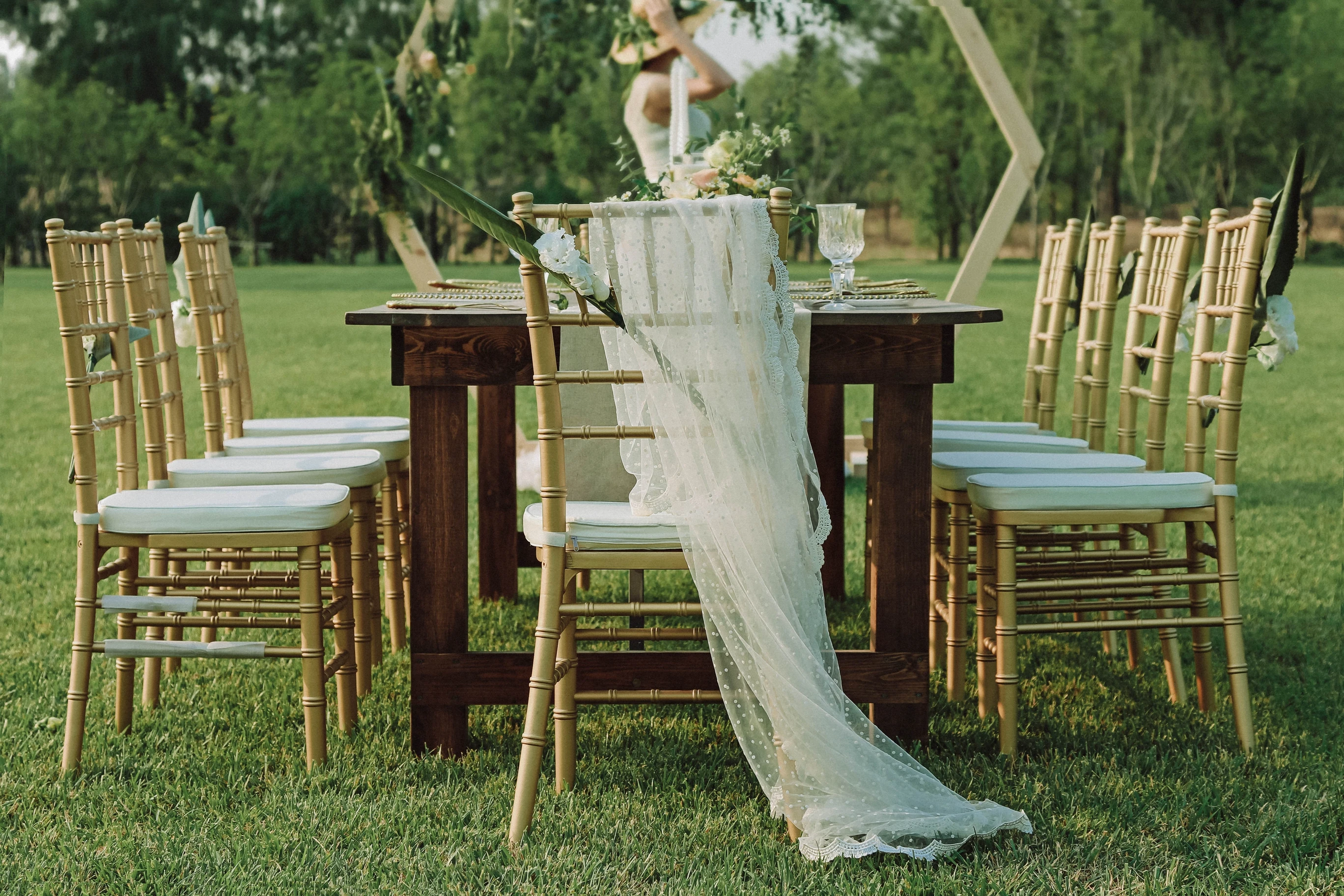 Wholesale Cheap Banquet Chiavari Chairs Gold Bamboo Wedding Chairs