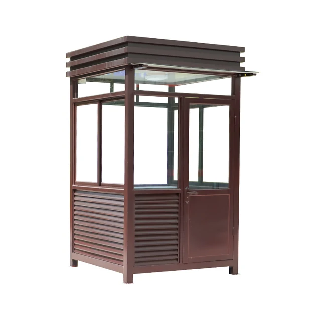 2024 latest production steel prefabricated kiosk outdoor housing car park ticket booth use