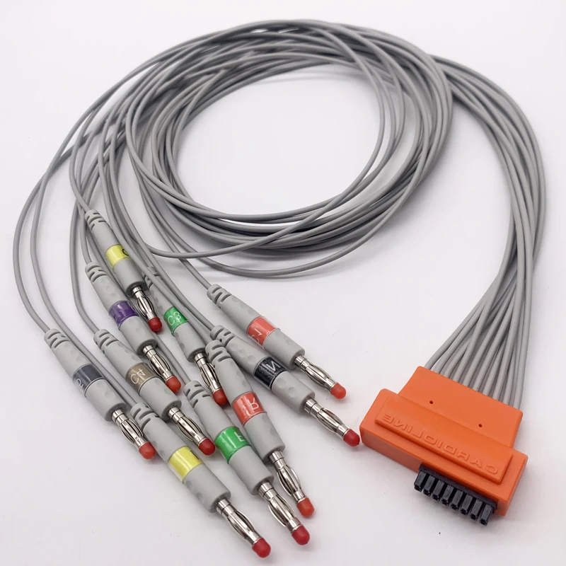 10 conector da banana do leadwire 0.9m Holter Cable de Cardioline ECG da ligação