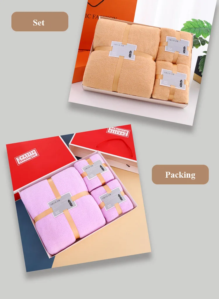 Microfiber Towel Set Luxury Set Household Hotel Spa High Quality Bath Towel Hand Towel Soft