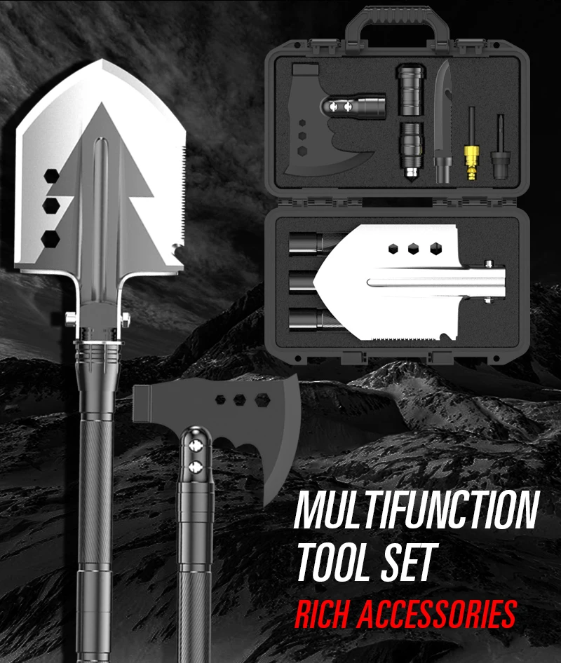 Multifunctional Survival Camping Shovel Axe Pick Off Road Car Rescue