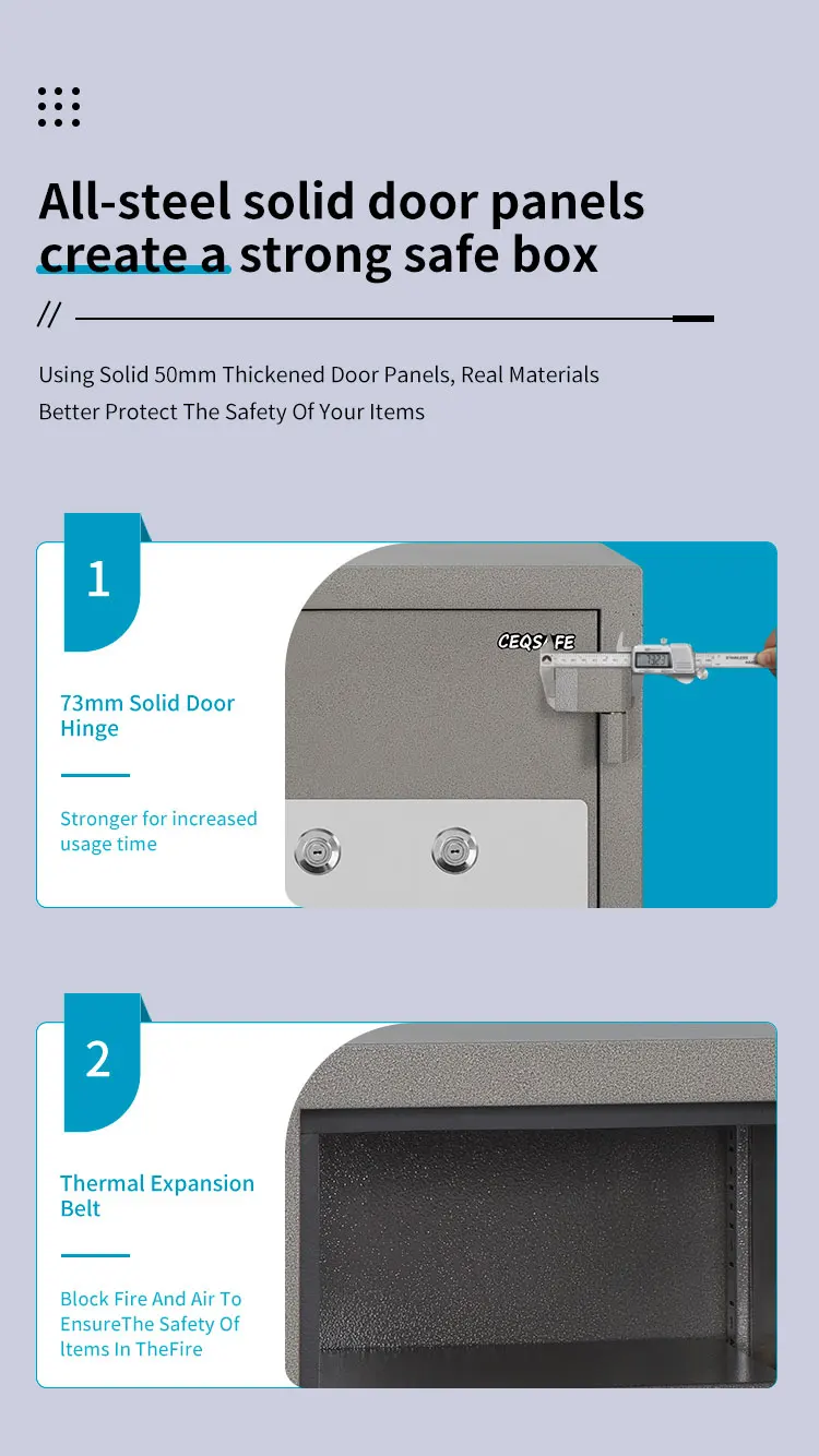 CEQSAFE Wholesale Security Safe Cabinet Fireproof Digital Password Safe Deposit Box details