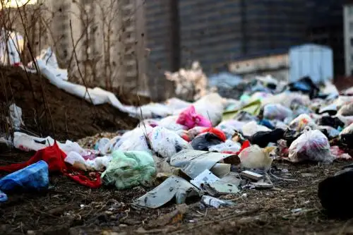 отходы хлопка. мусор на белом фоне. мешки 100 мкм. белые отходы. белый медведь роется в мусоре.