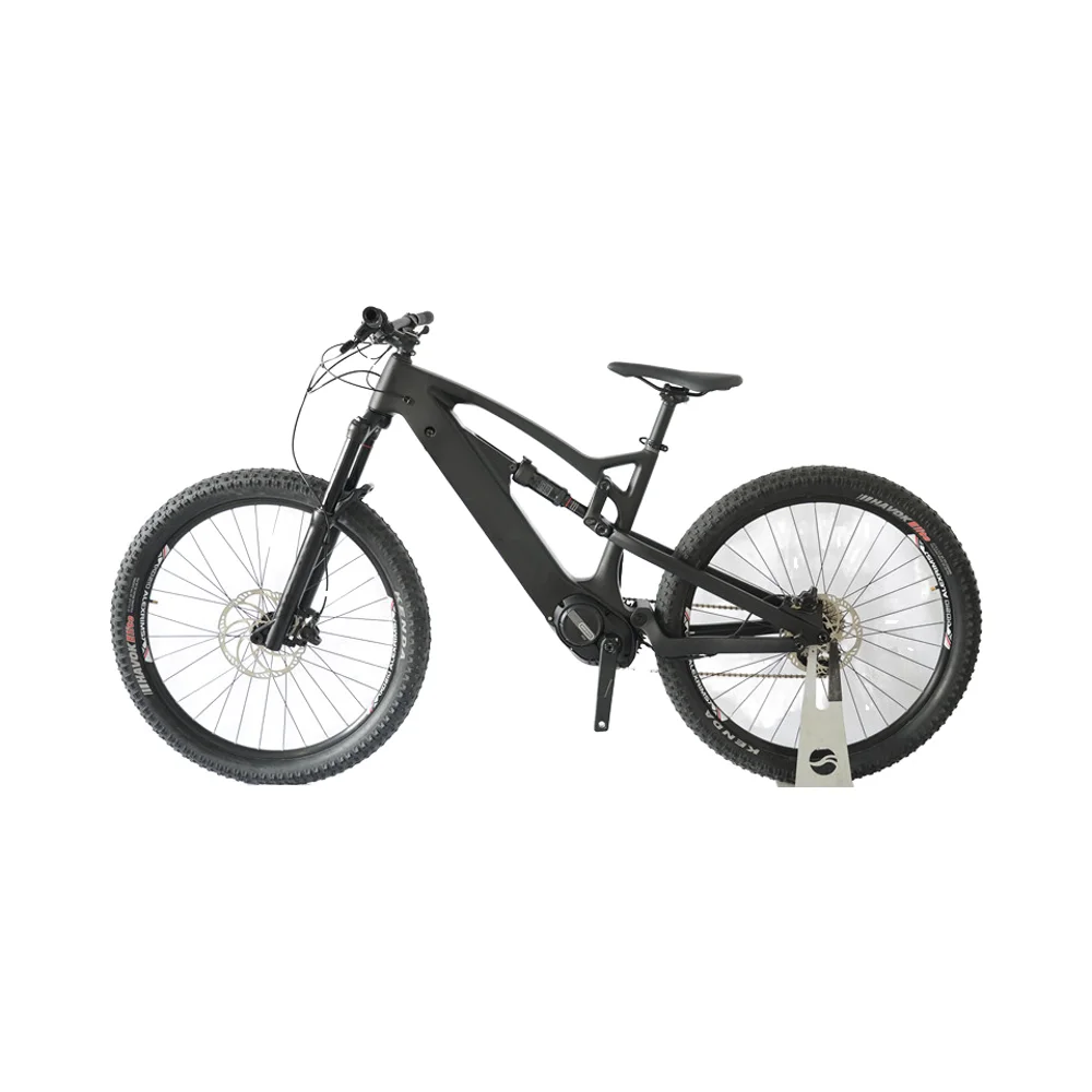High-Modulus for Toray T700 T800 27.5er Full Suspension MTB E-Bike Frame with SHIMANO M8000 Motor System Internal Cable Routing
