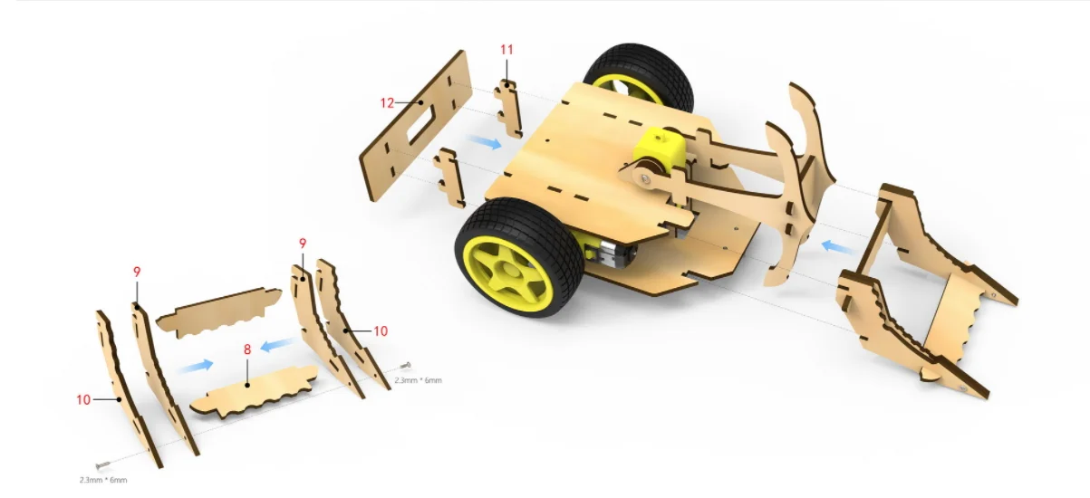 Sealand Battlebot Wooden Remote Robot Rc Building Kit Wooden Puzzle