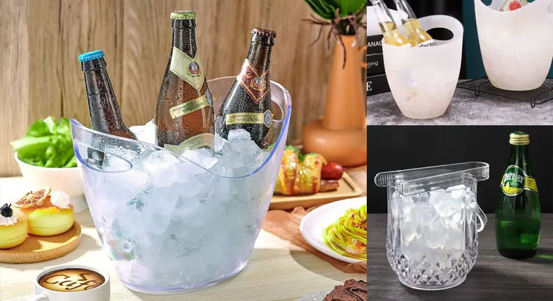 Detachable Alcohol Wine Bottle Cooler  Champagne Plastic Ice Holder Insulated Ice Bucket manufacture