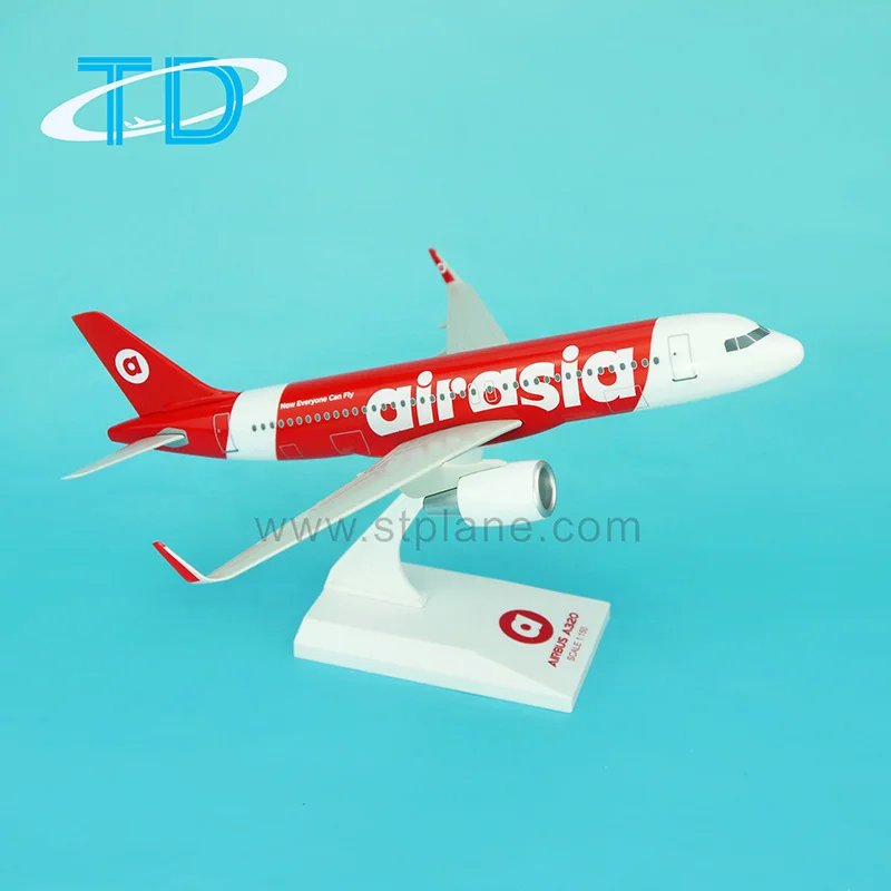AirAsia A320 Ultralight Aircraft Model - 25cm Plastic Craft for