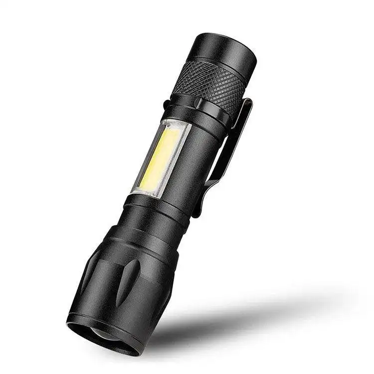 Portable EDC Promotional Rechargeable Super Bright Powerful Mini LED COB Tactical Torch Keychain Self Defense Flashlight manufacture