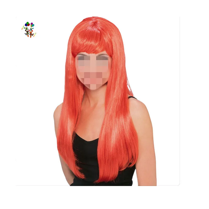 Cheap Adult Party Fancy Dress Long Red Color Glamour Synthetic